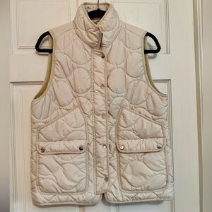 J. Crew Cream Quilted Women's Vest